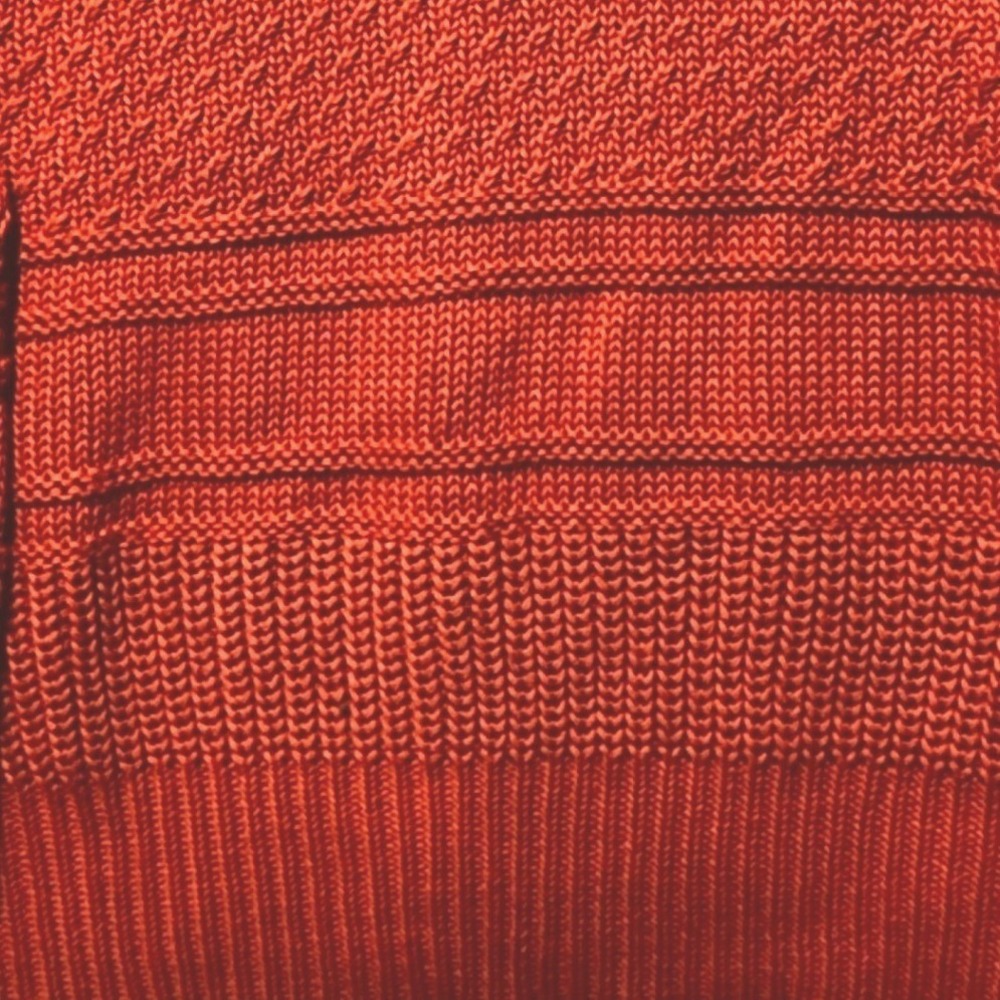 Mittoshop Pullover Sweater Womens Large Red Rust Chunky Knit 100% Cotton C20847 - Picture 4 of 9